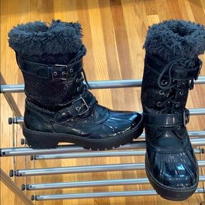 SPERRY winter boots with zipper and glitter